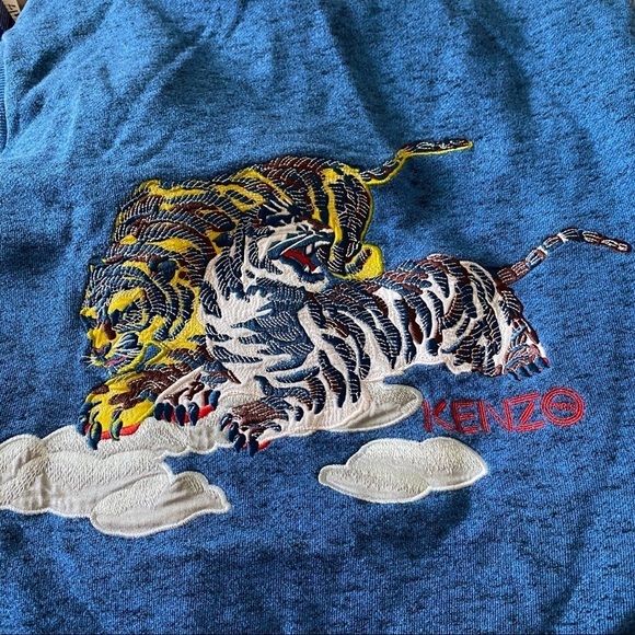 KENZO Men's sz S Embroidered Tiger Zip Up HOODIE - Picture 15 of 15